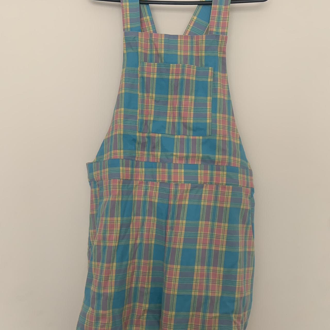 Dangerfield Pinafore With Shorts Pink Yellow Blue Depop