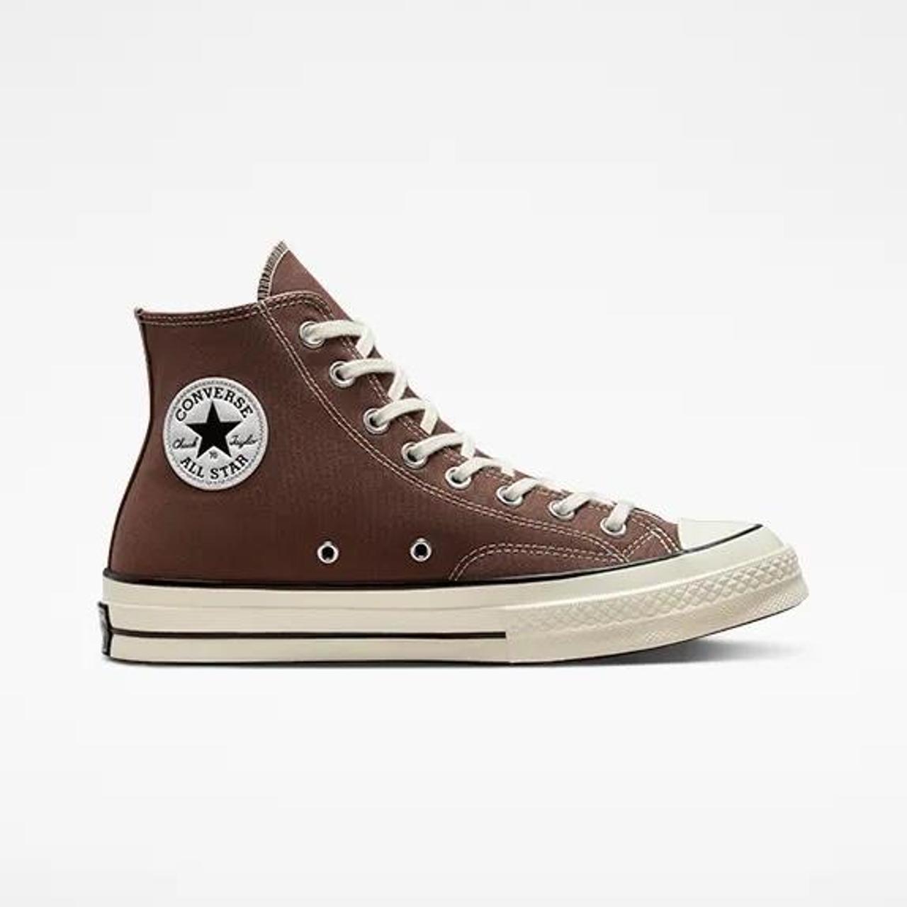 unisex converse brown chuck taylor high top. some... - Depop