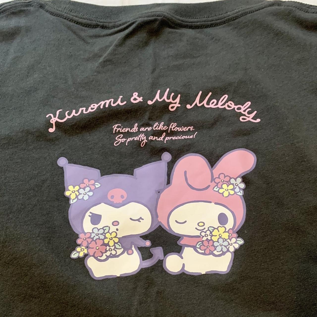 SANRIO X Uniqlo Kuromi & My Melody UT Charcoal Short... - Depop