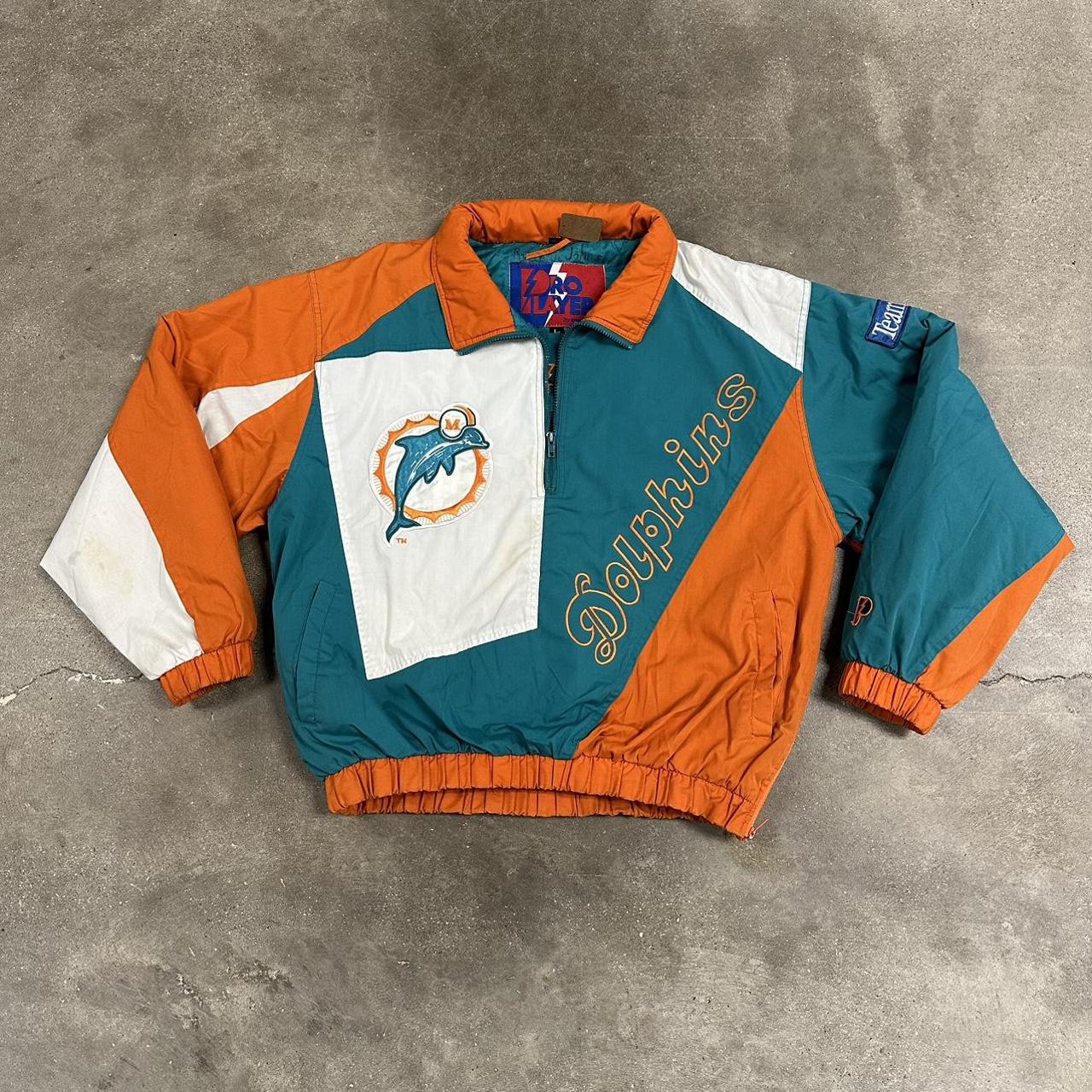 90s Vintage ProPlayer Retro Miami Dolphins Jacket (L)