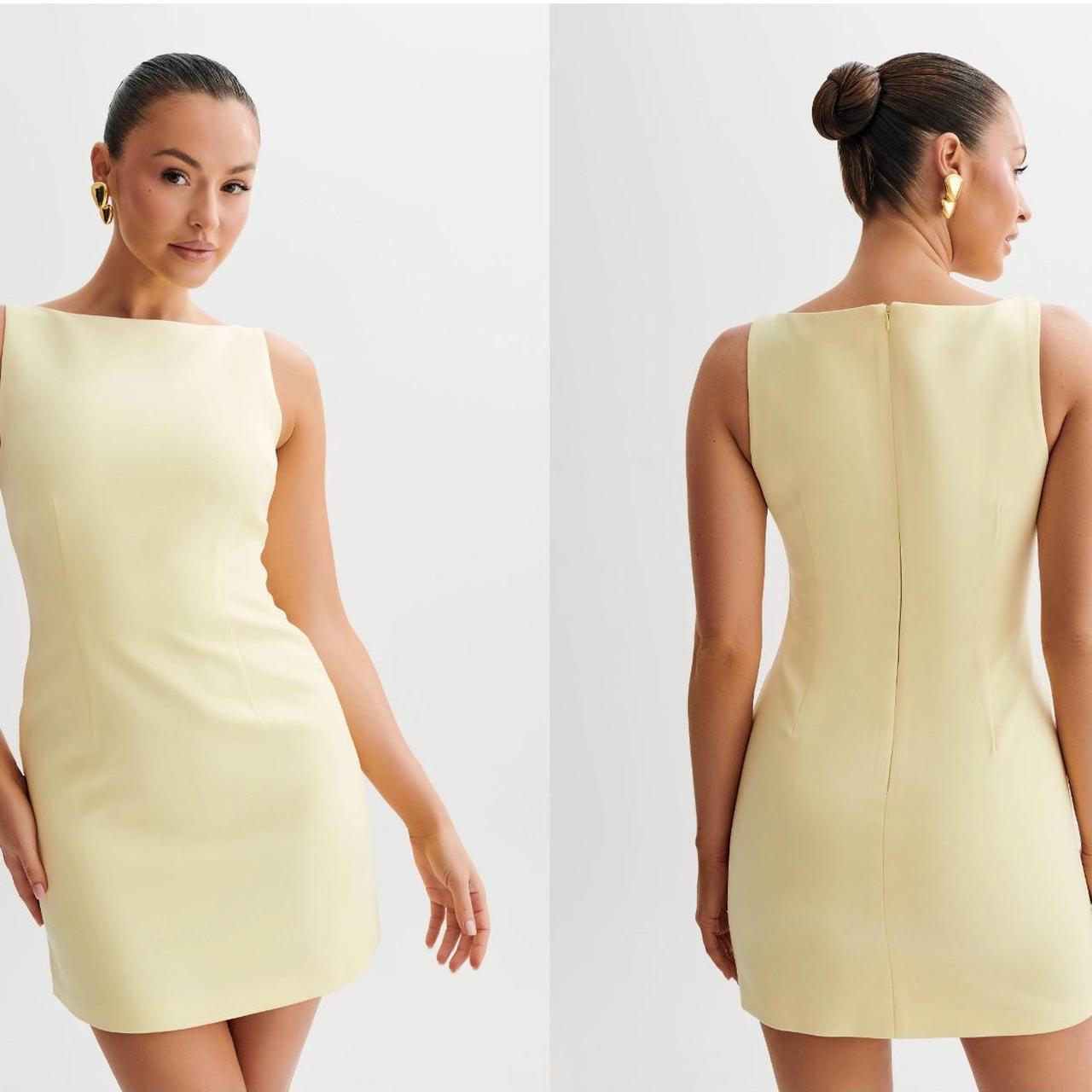 MESHKI ANGELA Suiting Mini Dress Lemon Depop