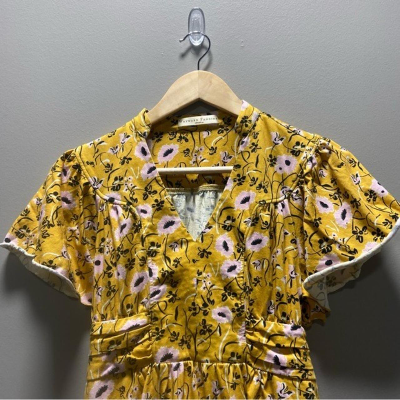 Wayward Fancies eShakti Yellow Floral Mini Dress