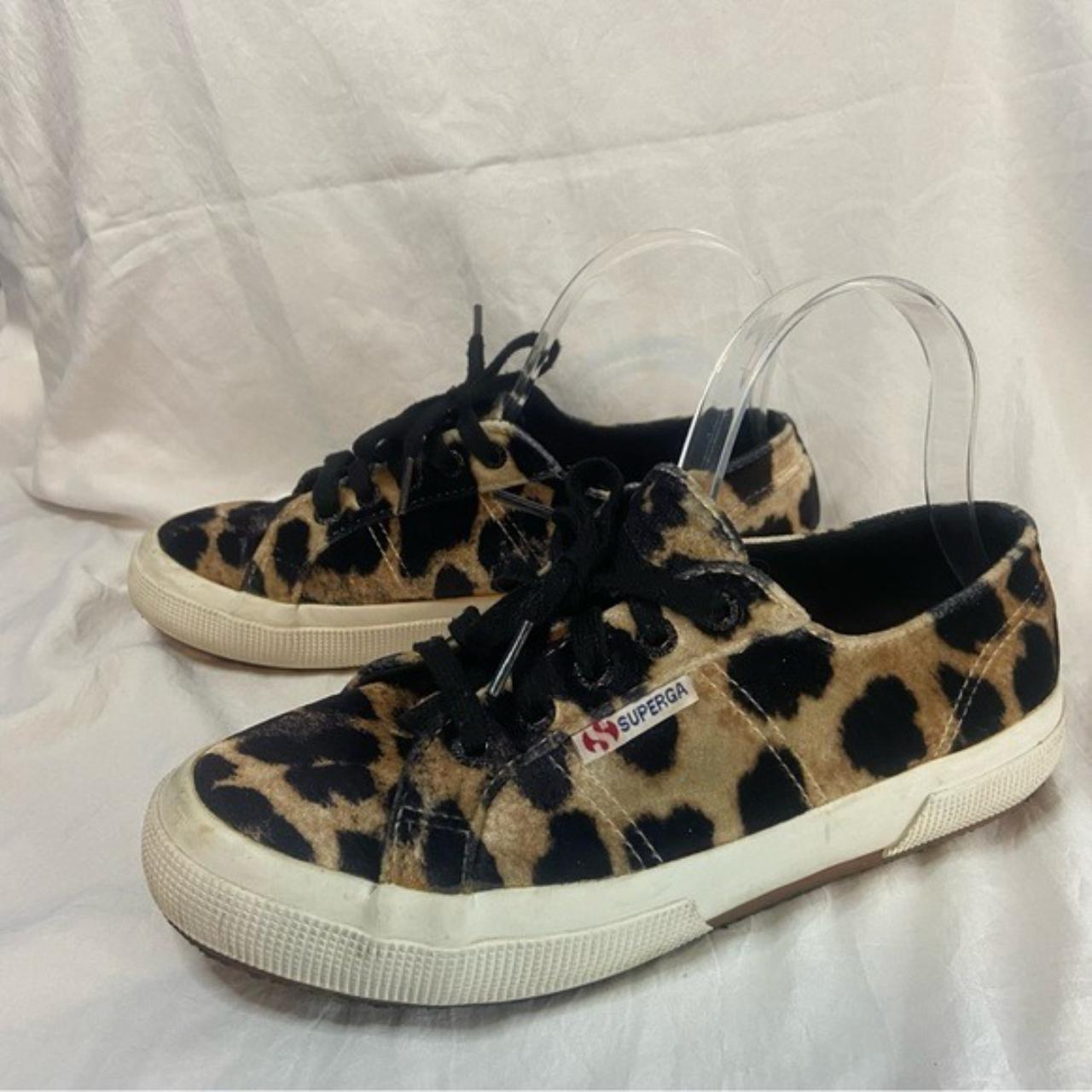 Superga velvet sale sneakers leopard