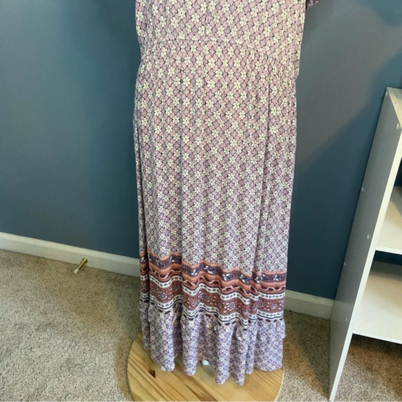 Knox Rose Purple Floral Boho Maxi Dress No size - Depop