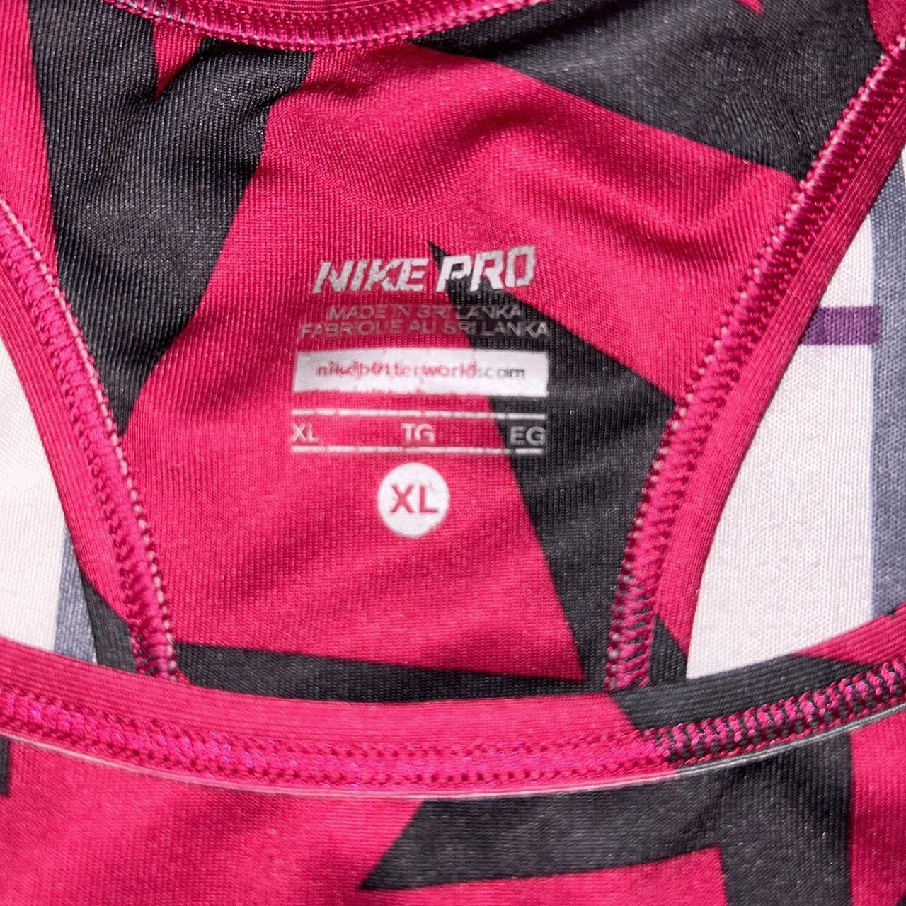size sport bra nike