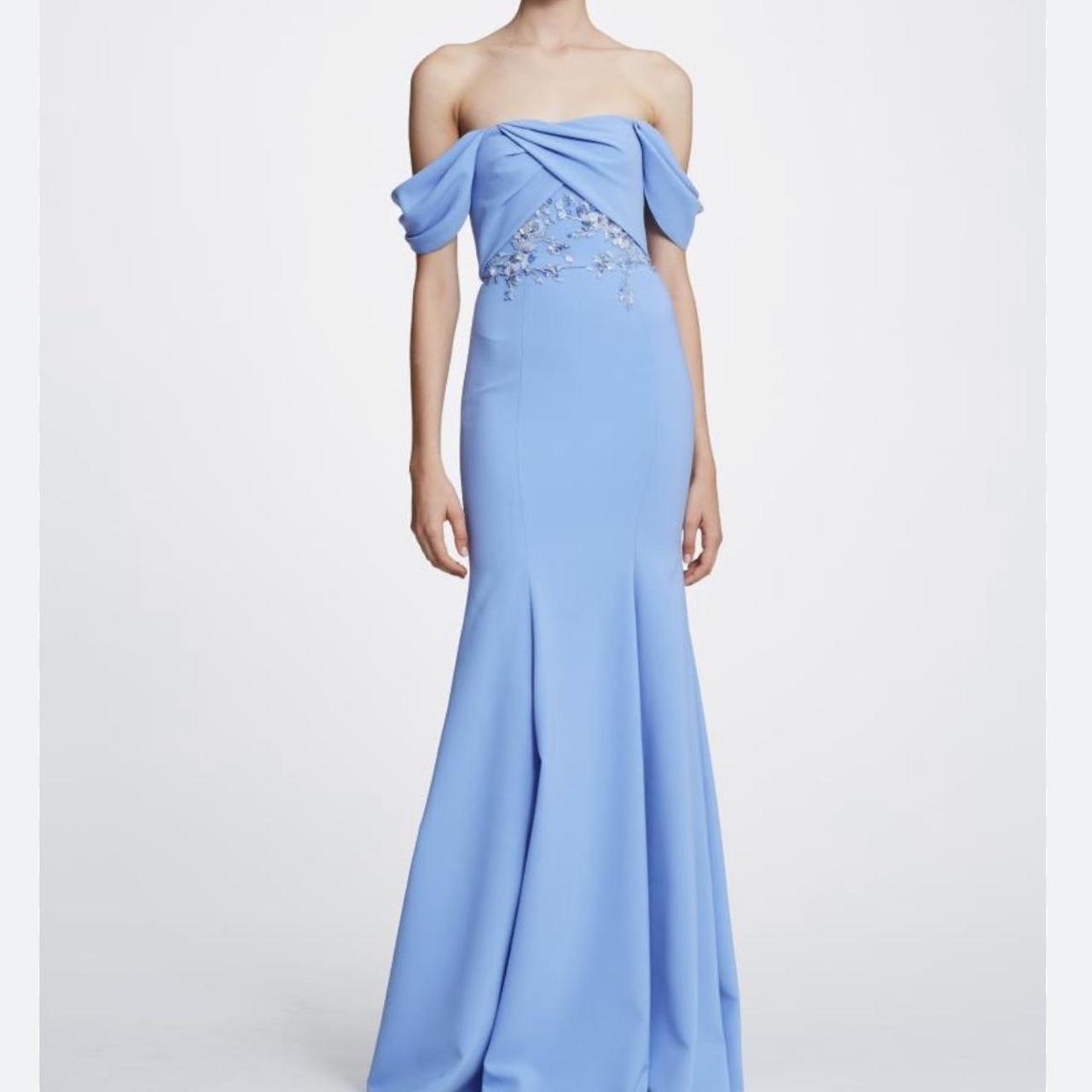 Blue hotsell marchesa dress