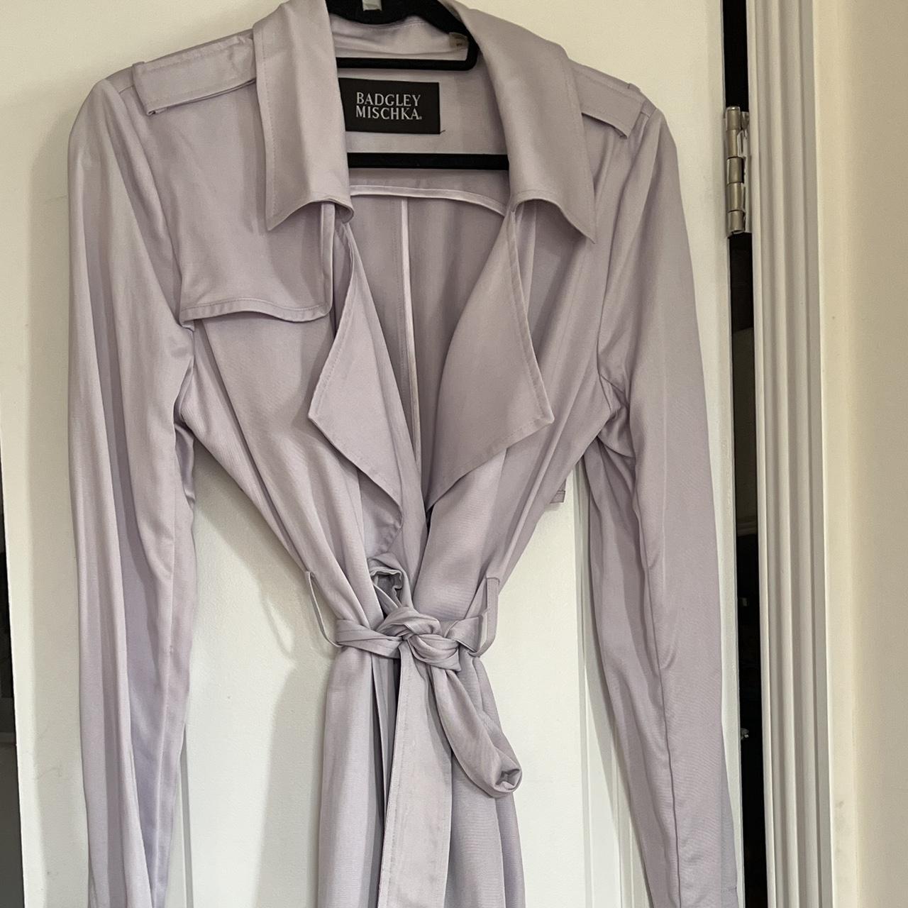 Badgley mischka lavender coat best sale