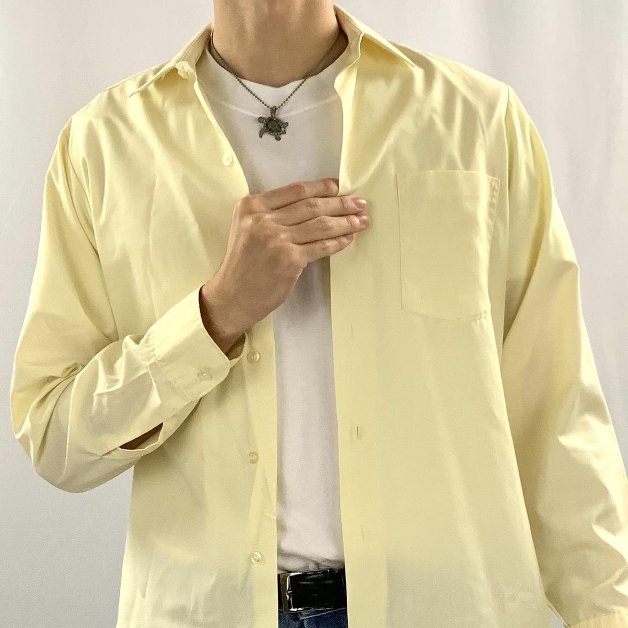 70’s Vintage Sears Casual yellow button up Overshirt... Depop