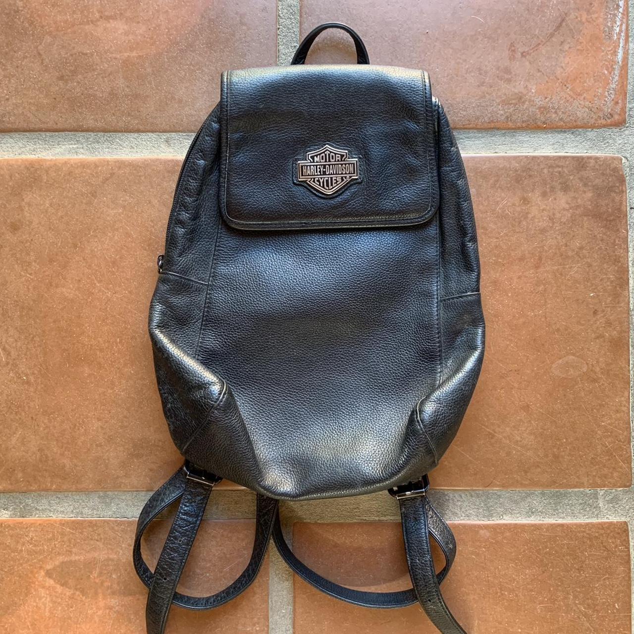 2000s Harley Davidson Leather mini bag 10.5 inches - Depop