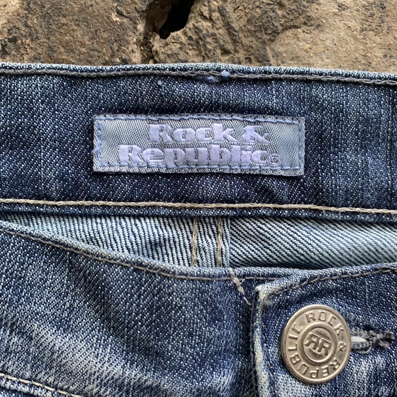 selvedge rock republic flared jeans 34 x 36 low... - Depop