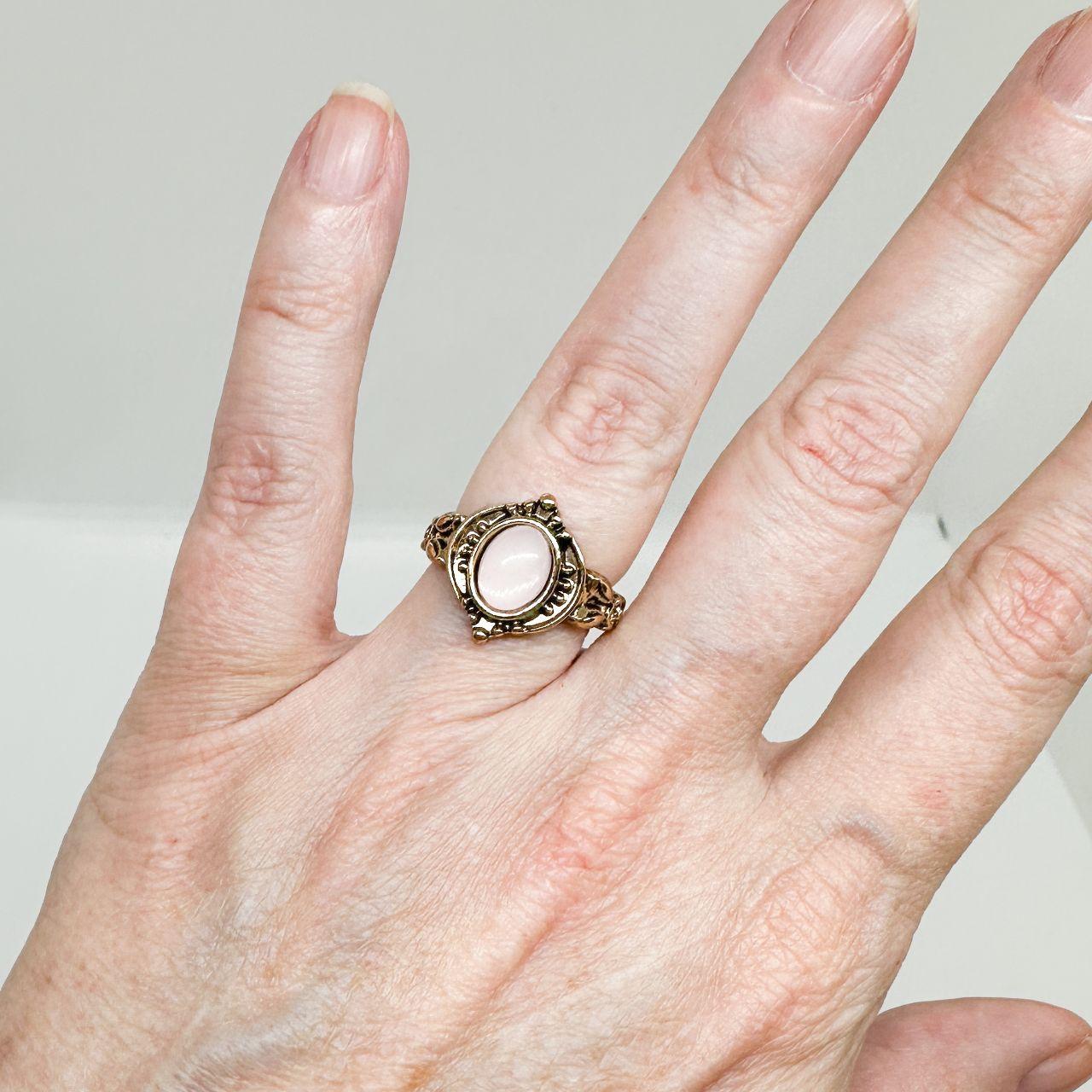 Preloved Women's Ring - Gold/Green – Stackable Ri… - image 4