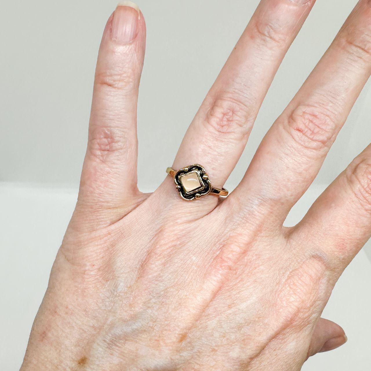 Preloved Women's Ring - Gold/Green – Stackable Ri… - image 6