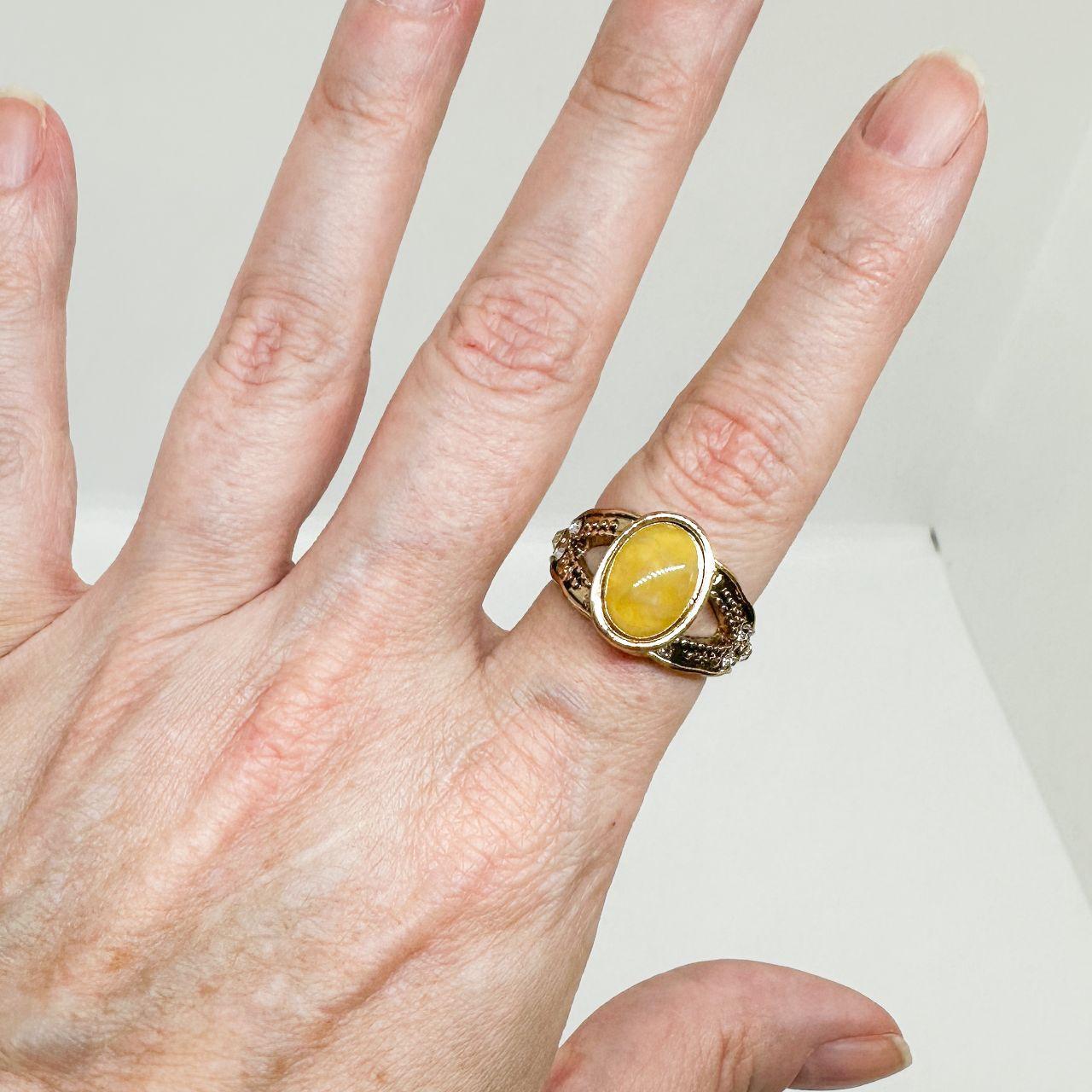 Preloved Women's Ring - Gold/Green – Stackable Ri… - image 5