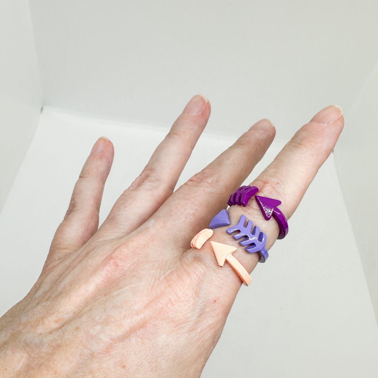 Women's Ring - Purple/Pink – Stackable Ring Set B… - image 2