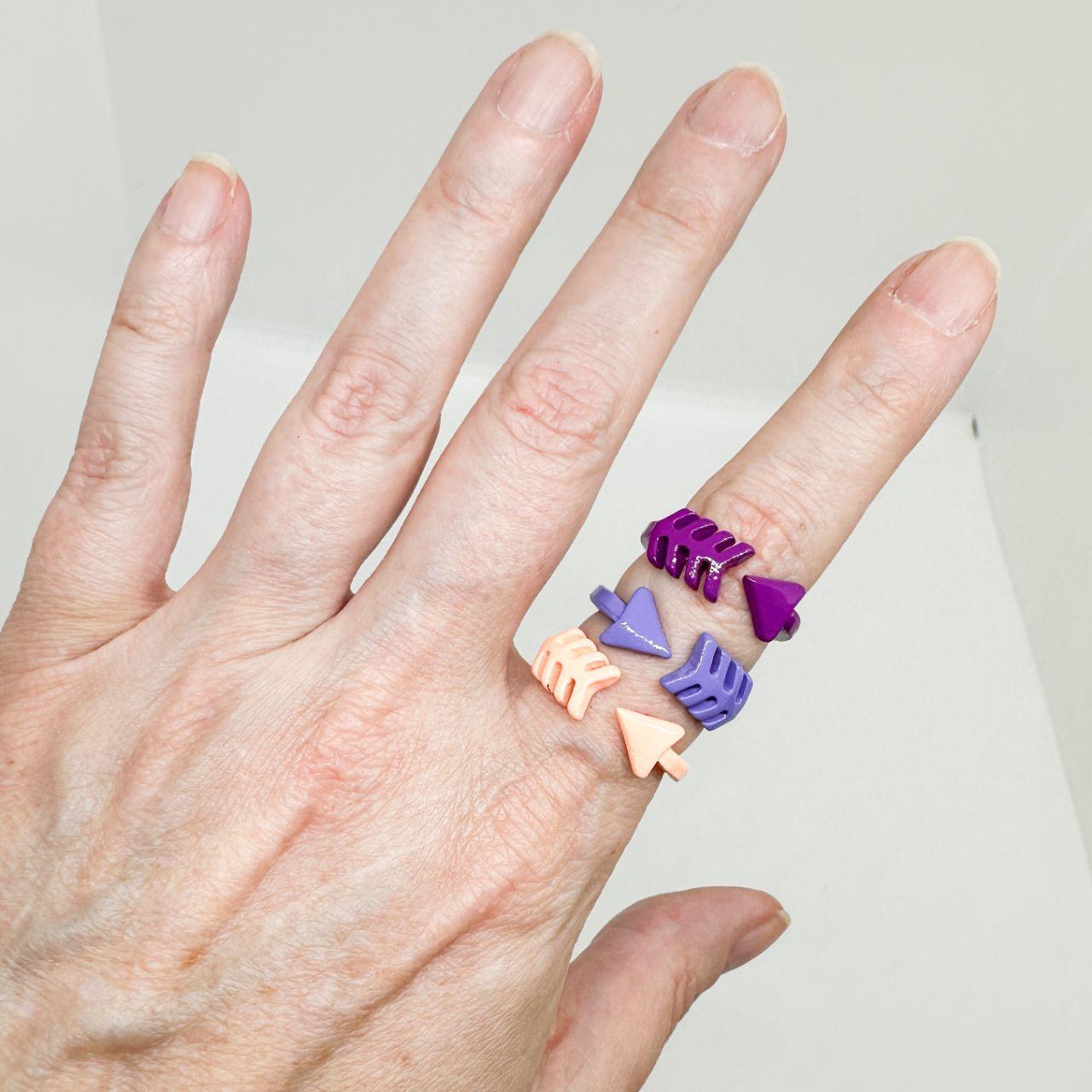 Women's Ring - Purple/Pink – Stackable Ring Set B… - image 1