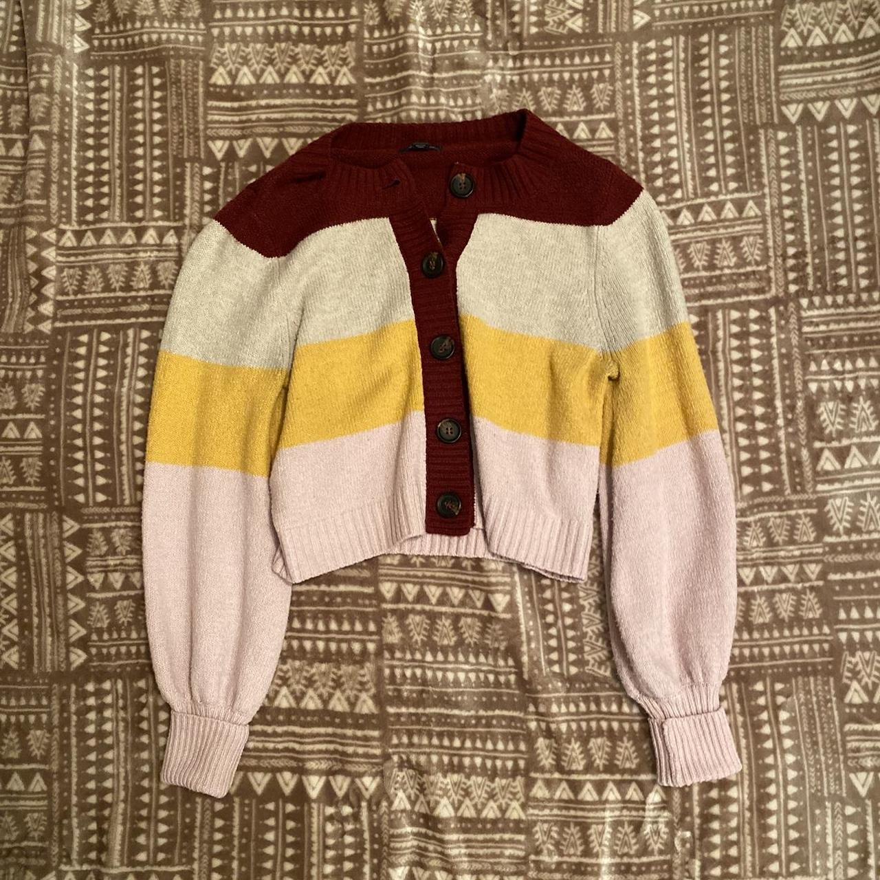 Target Women's Pink and Yellow Jumper Depop