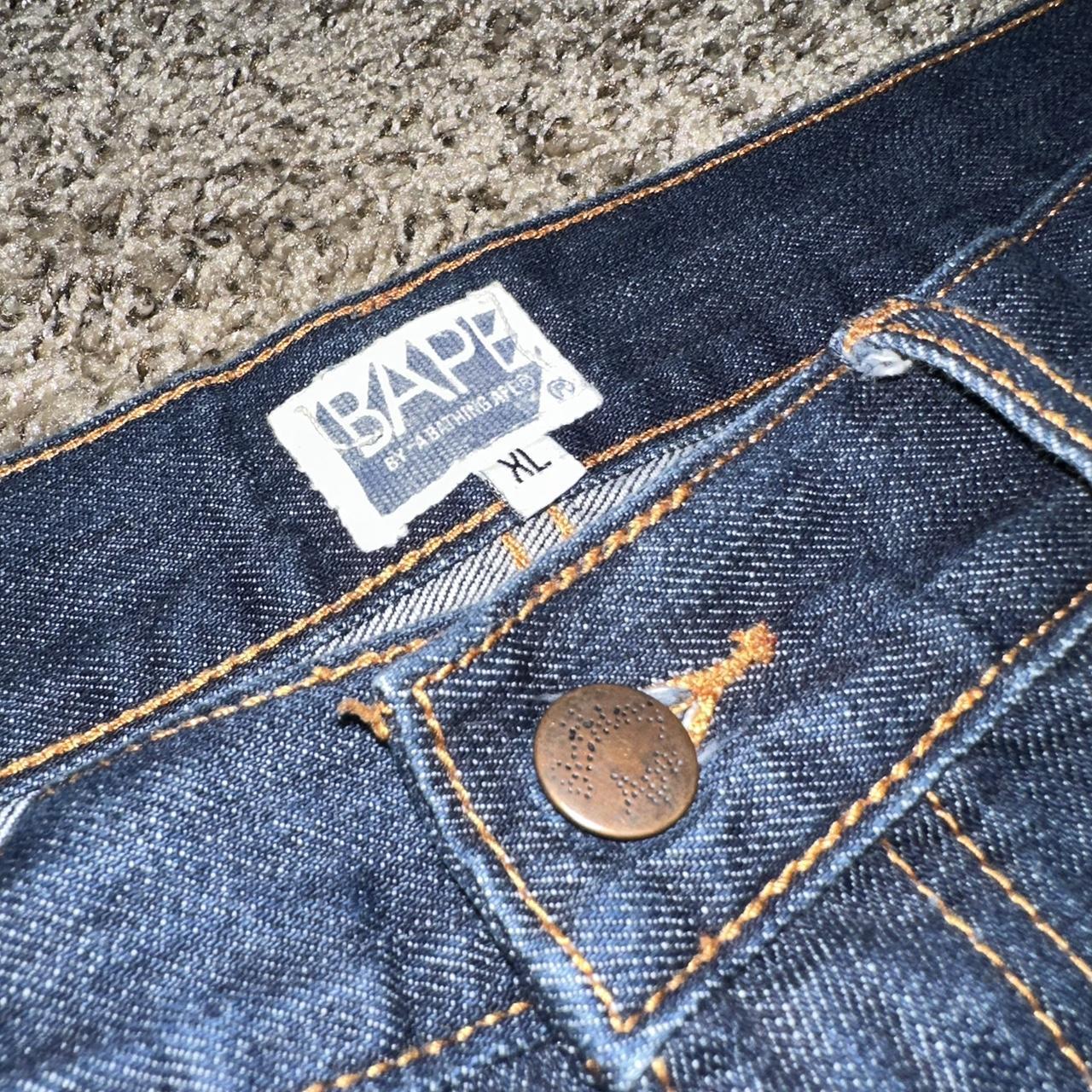 XL BAPE Jeans In great condition, barely worn. No... - Depop