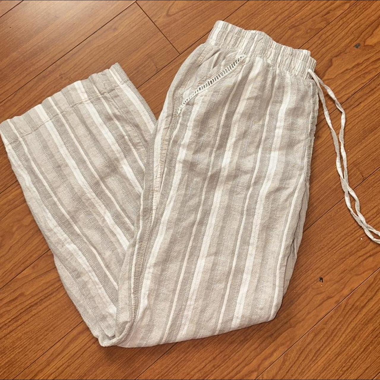 Cute striped summer pants! Never worn and need more... - Depop