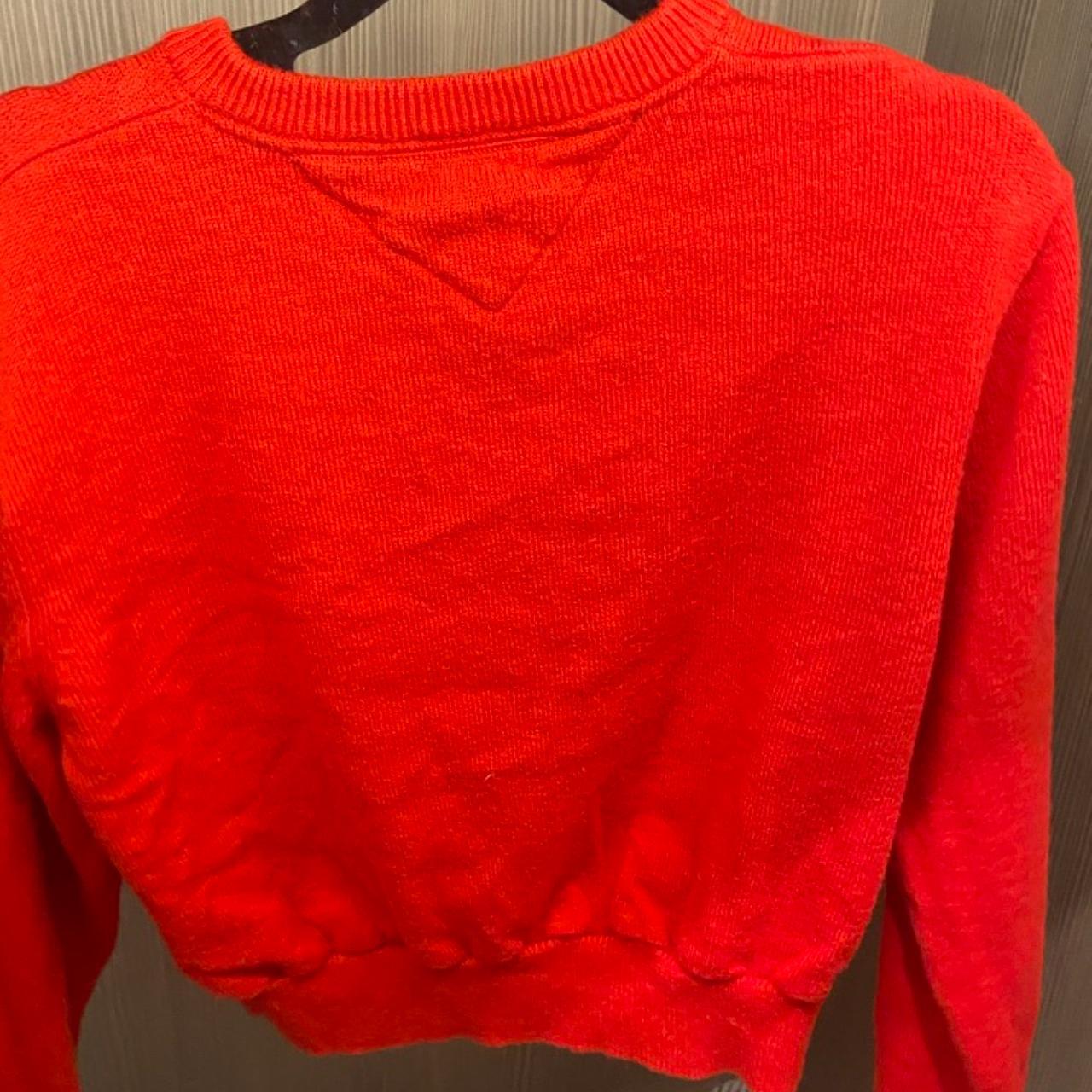 Tommy Hilfiger Women's Red Sweatshirt | Depop