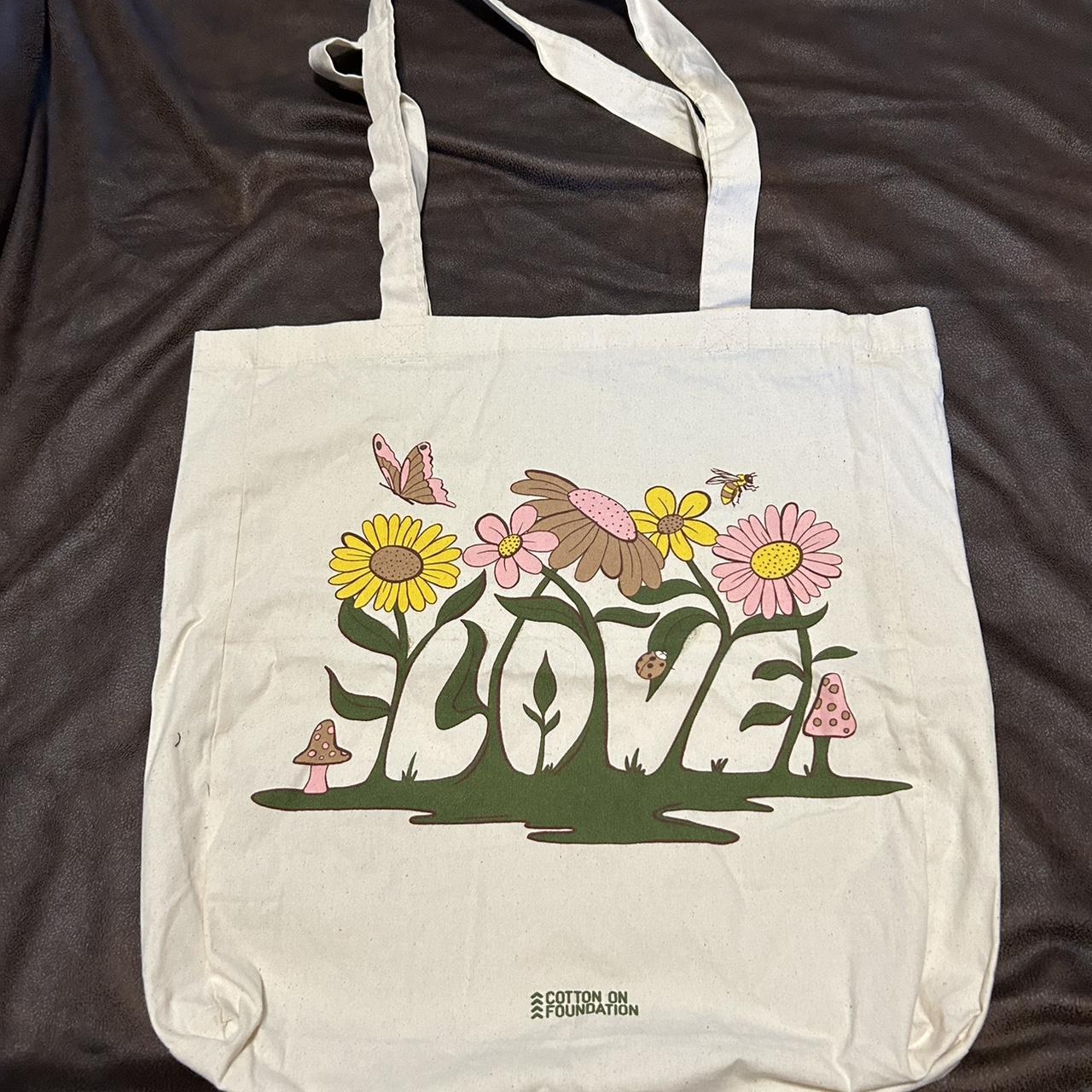 Love Tote Bag -never used #totebag #bag #cottagecore - Depop