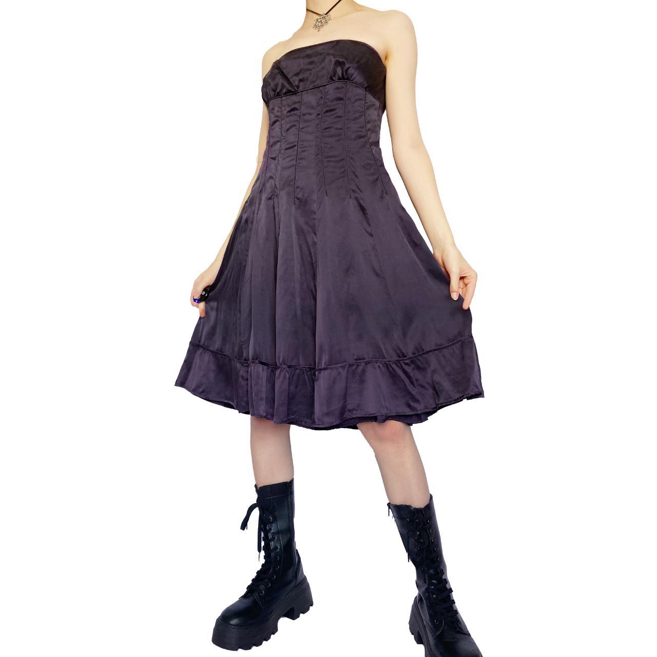 purple fairy mini dress Gorgeous strapless dark... - Depop