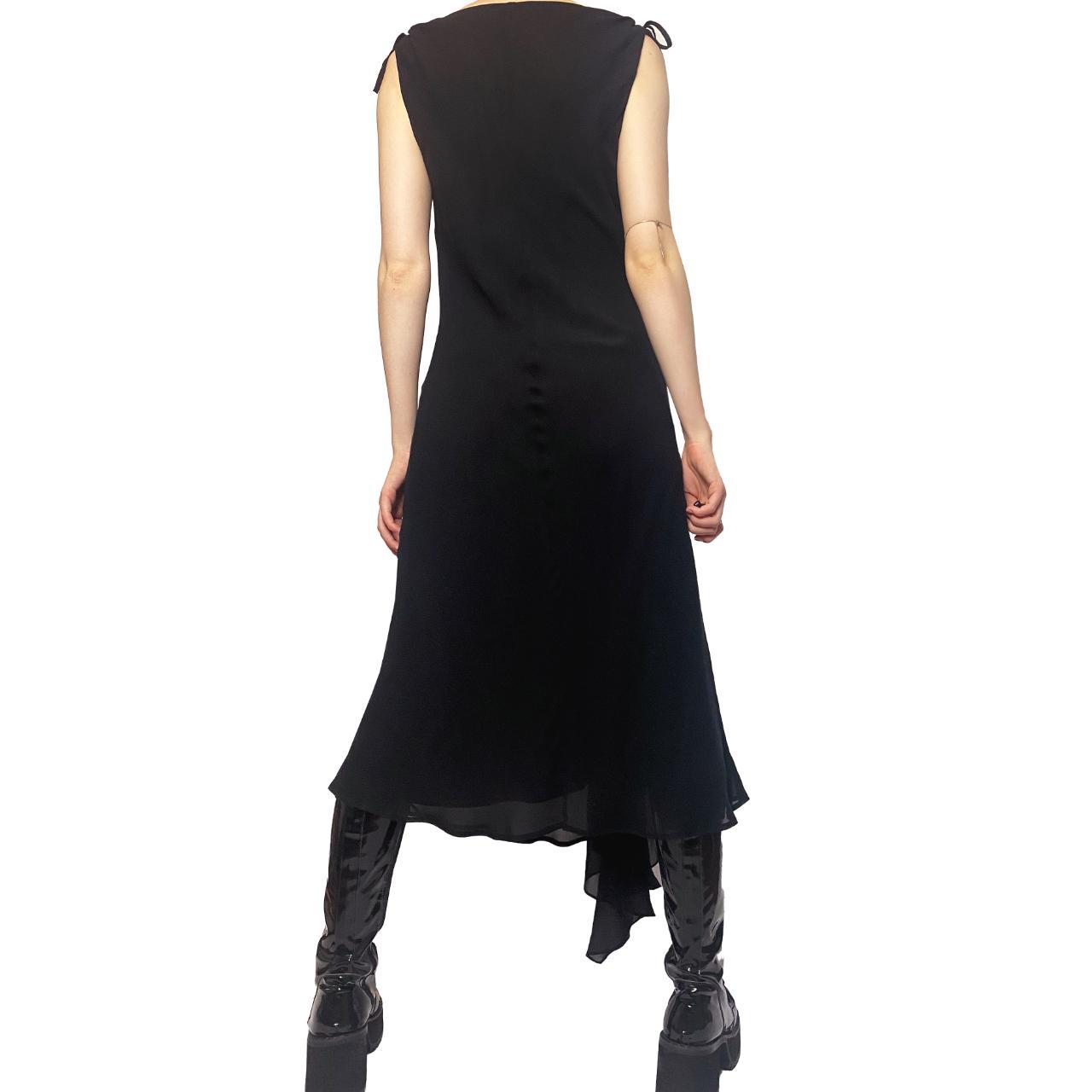 black silk cowl neck dress Gorgeous black 100% silk... - Depop