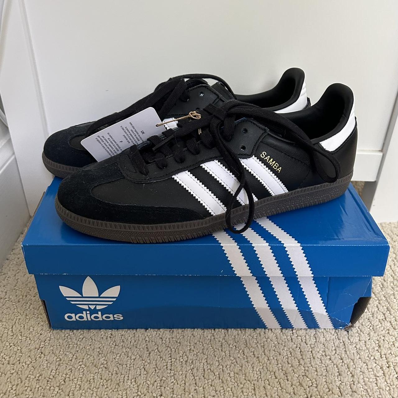 NWT Adidas Samba OG in Black Gum! Classic y2k... - Depop