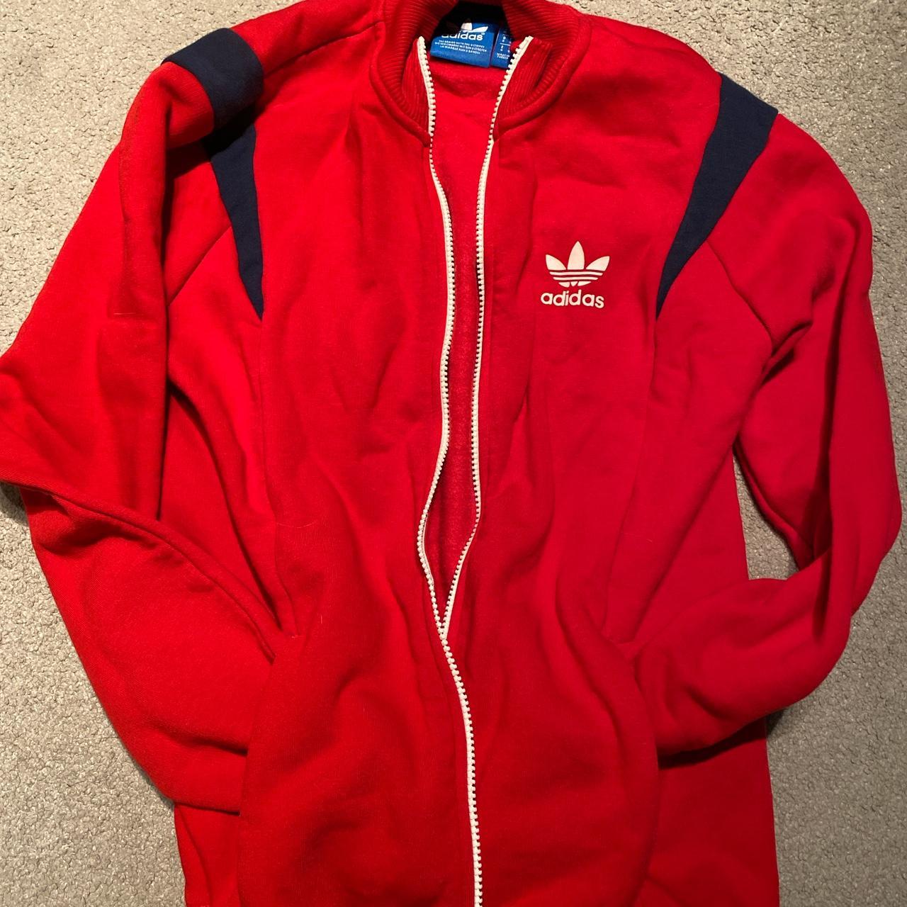 Adidas Women's Red Jumper | Depop