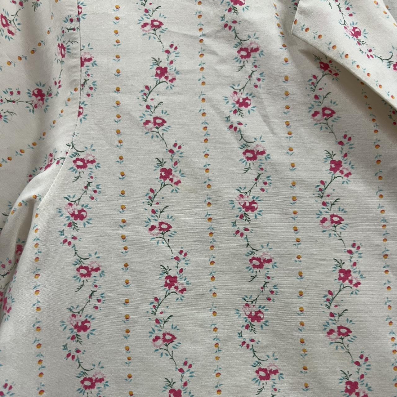Sears Women's White and Pink Blouse (4)