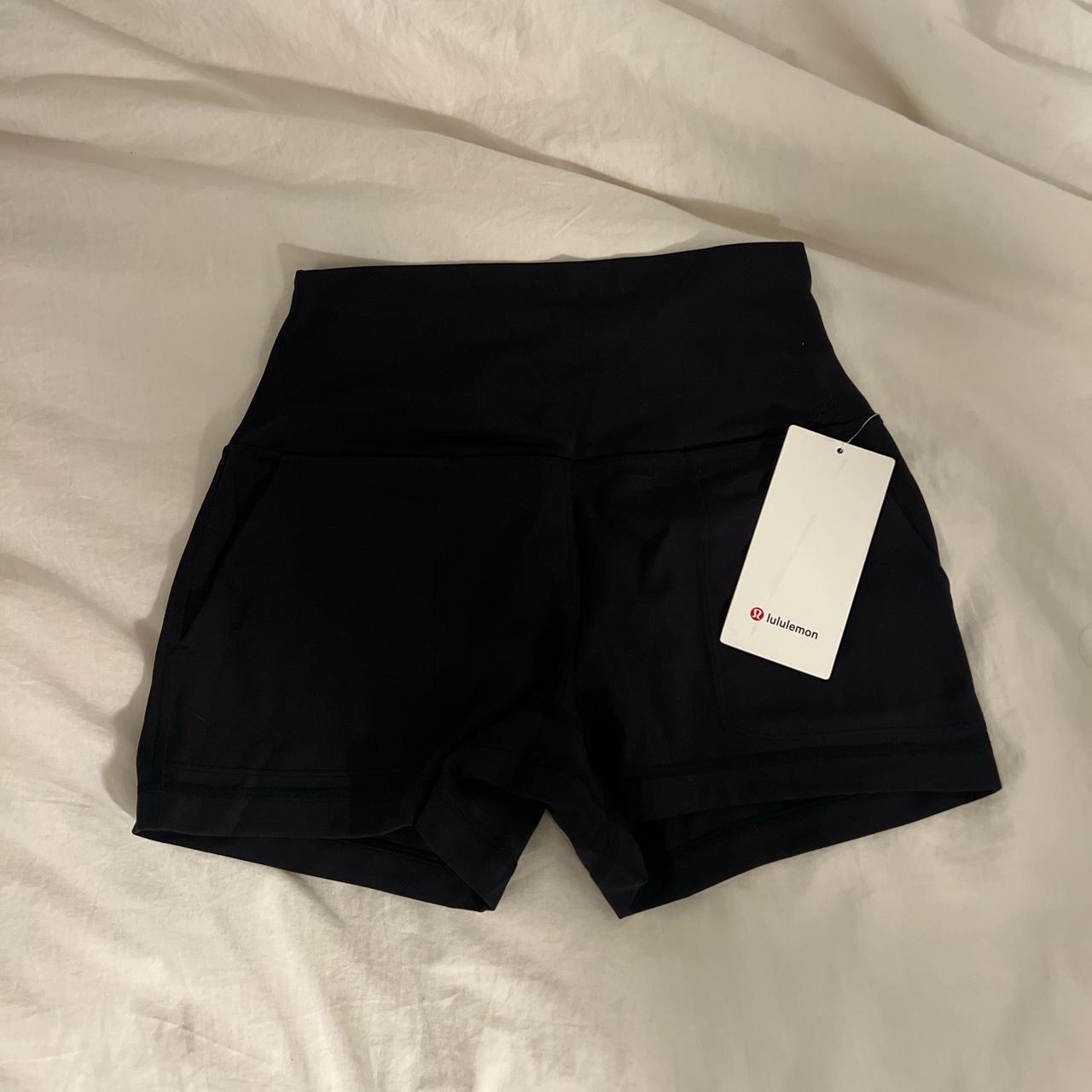 Black nylon-shorts - Depop