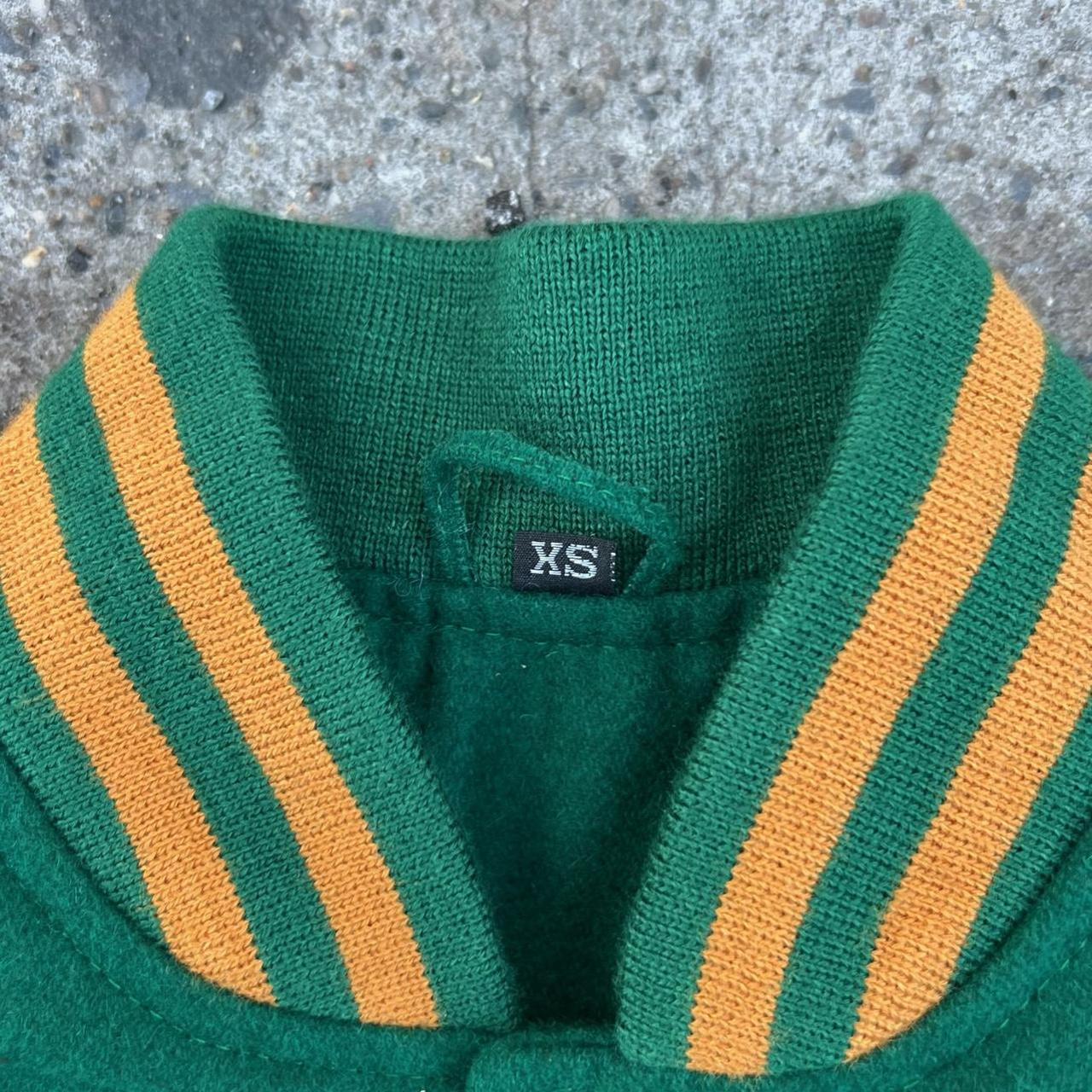 Men's Green and Gold Jacket Depop