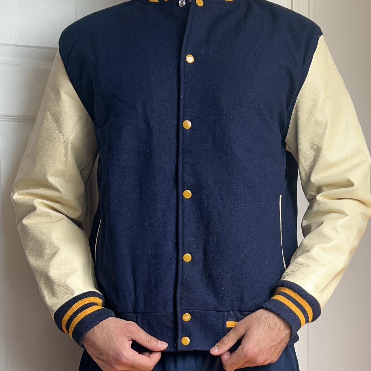 Navy and deals cream jacket