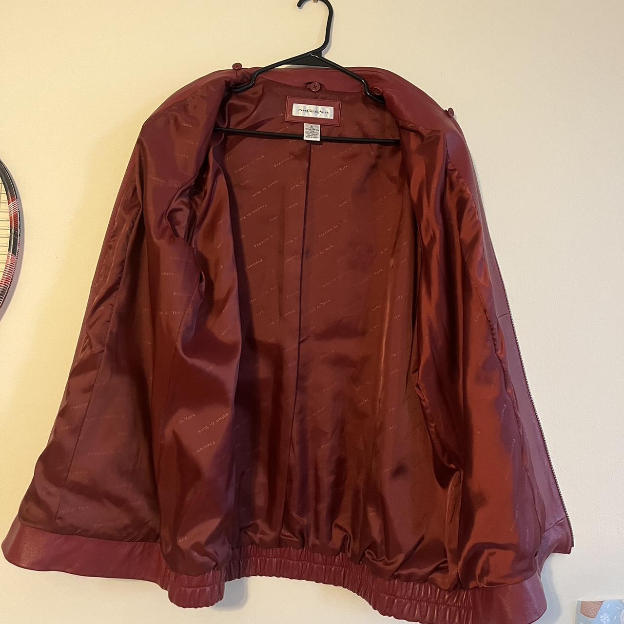 Preston and york red leather jacket best sale