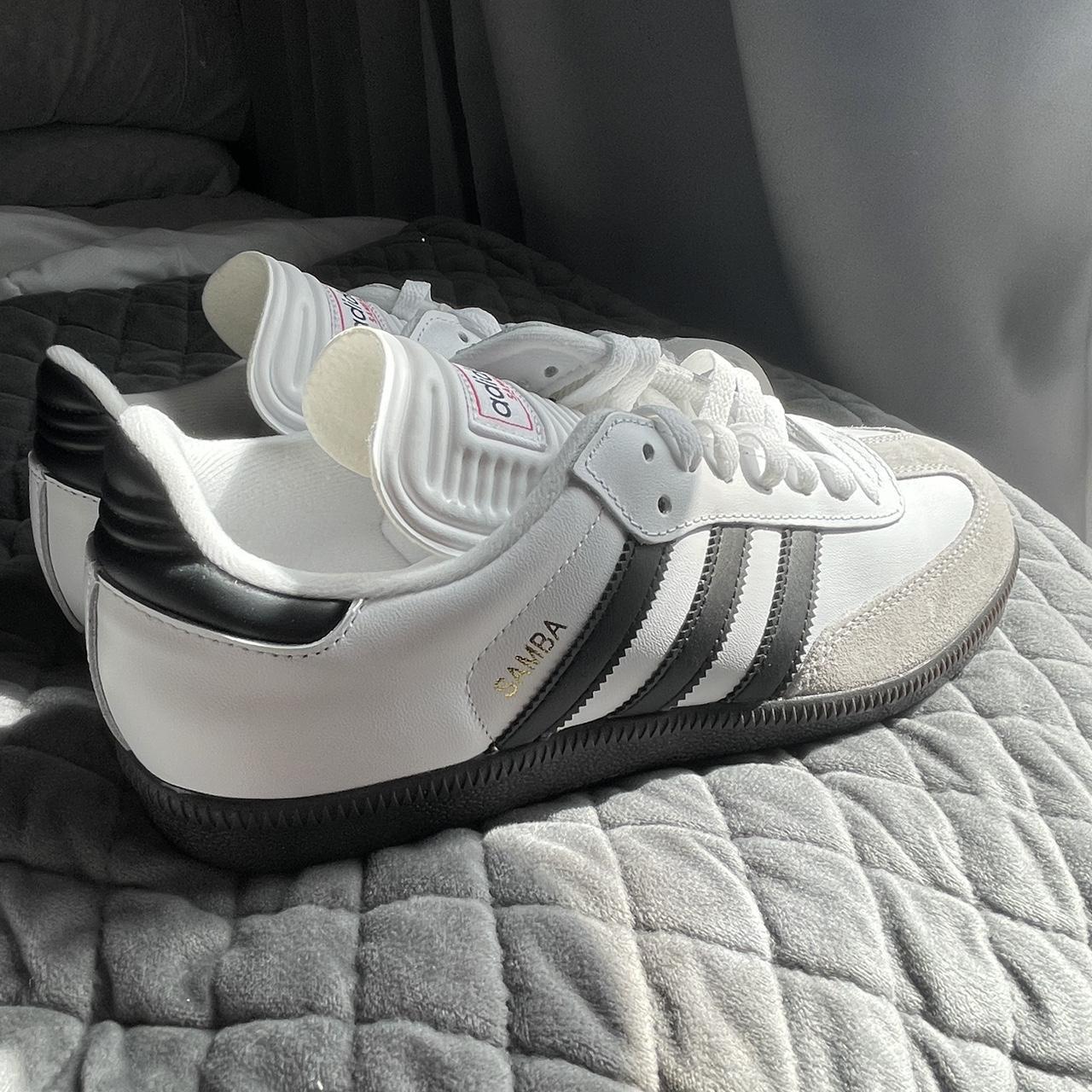 White Adidas Sambas Classic. Sizes: M8, W10. Never... - Depop