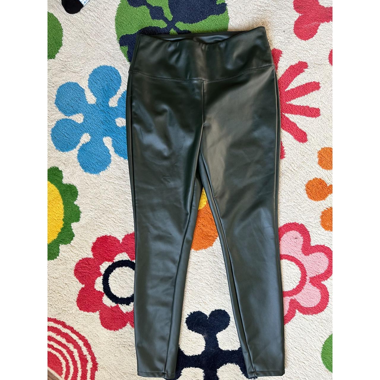 Target brand A New Day Faux Leather Leggings. Black - Depop