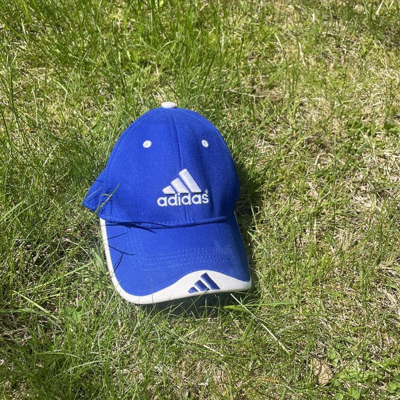 Adidas Women's Blue and White Hat | Depop