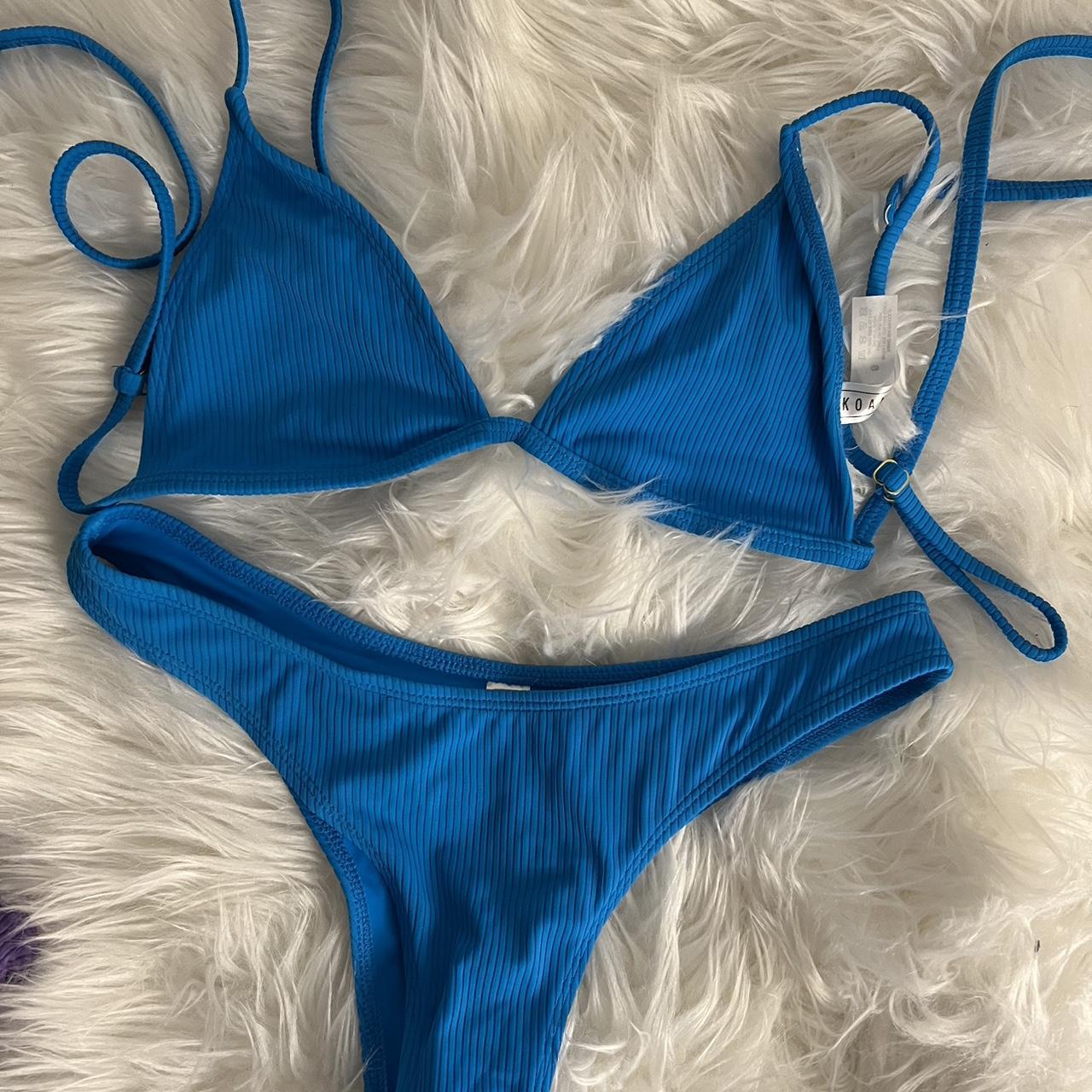 Koana Swim size small blue bikini set - Depop