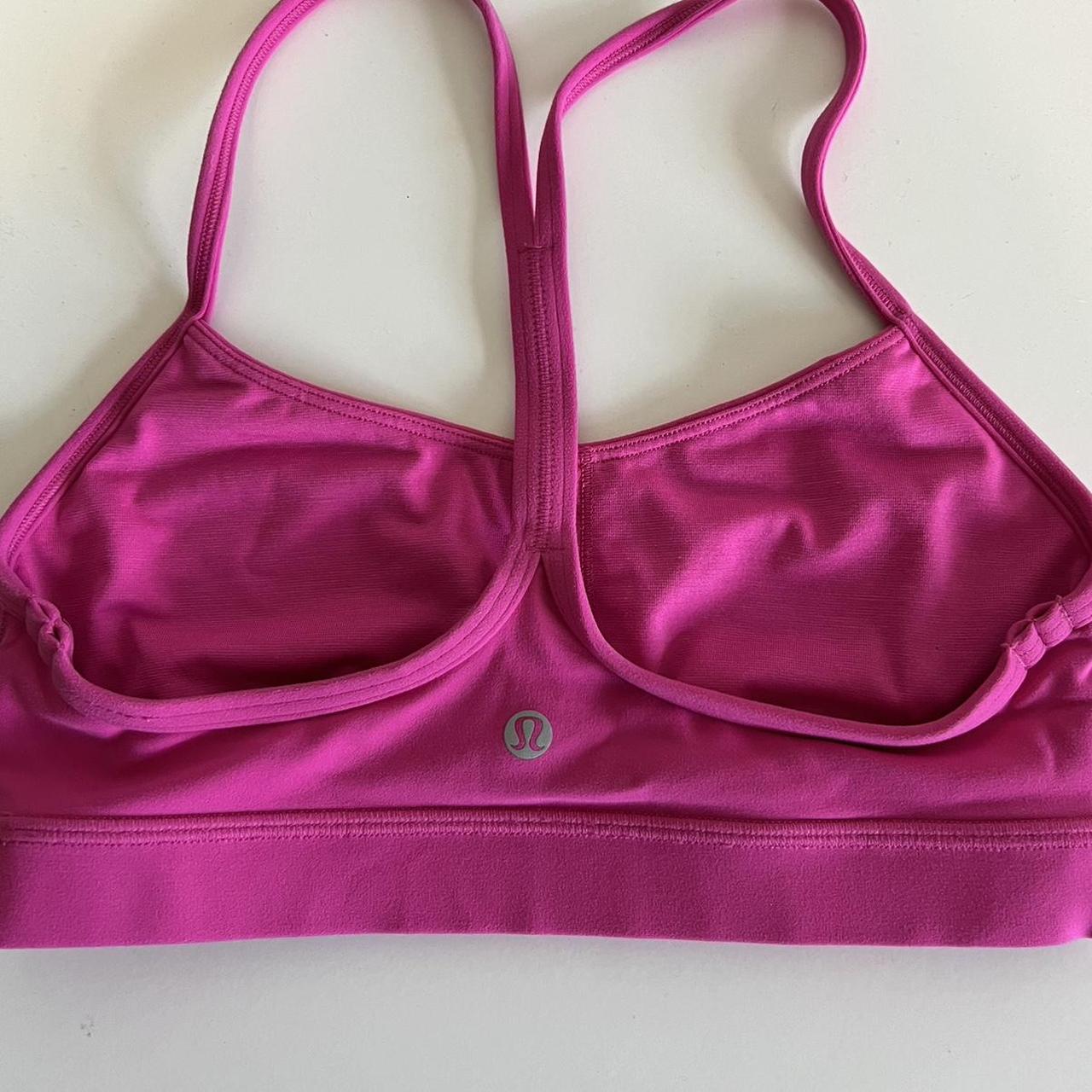 Sonic pink lululemon nulu Y sports bra size 6 barely... - Depop