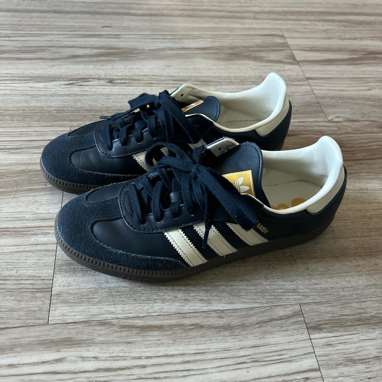 Adidas navy blue sambas Good condition Men’s... - Depop