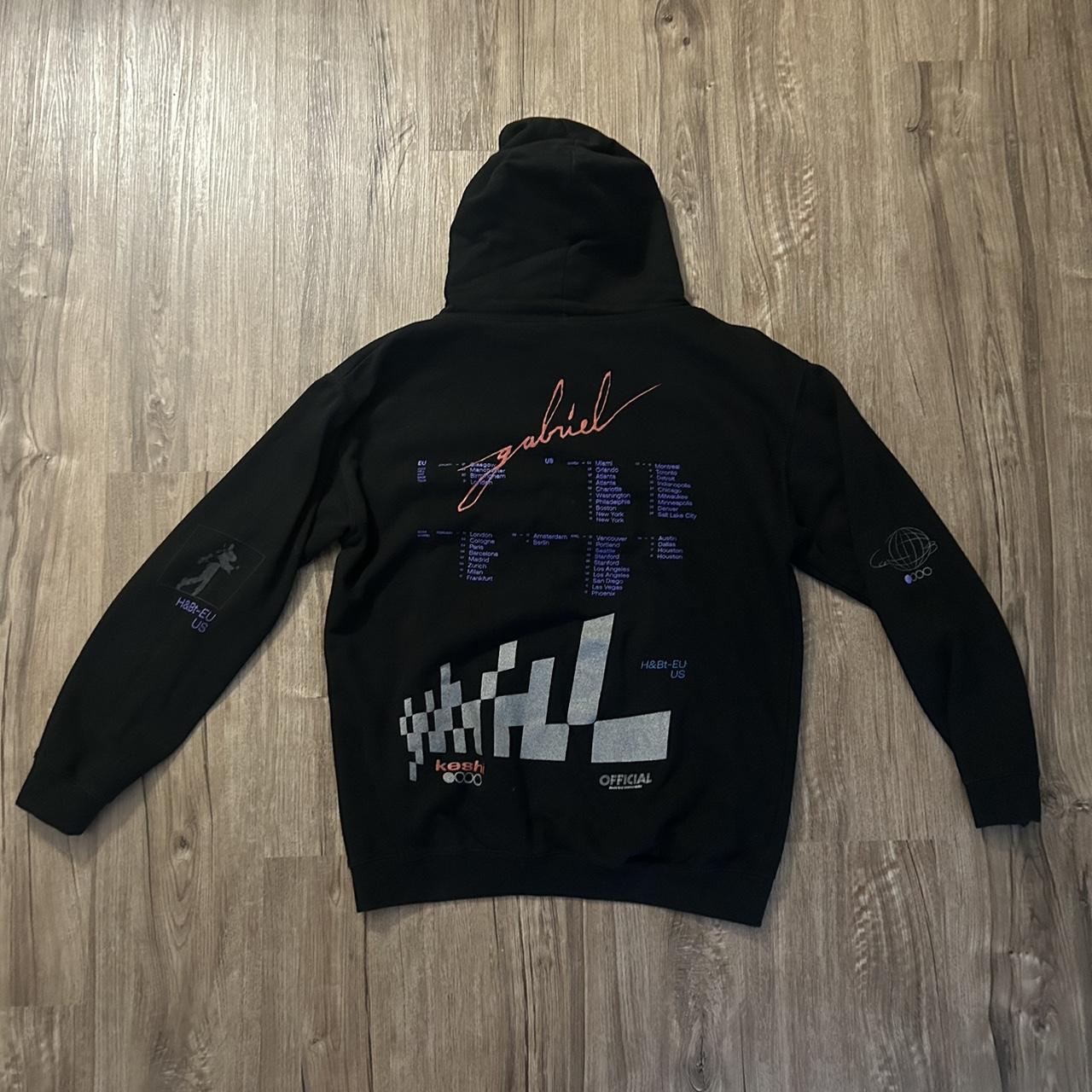 keshi Gabriel パーカー Black Keshi Gabriel Album Concert Merch Hoodie | Depop