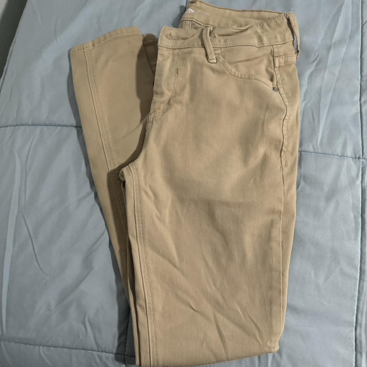 Khaki pants Old navy size 2 Rockstar/ super skinny... - Depop