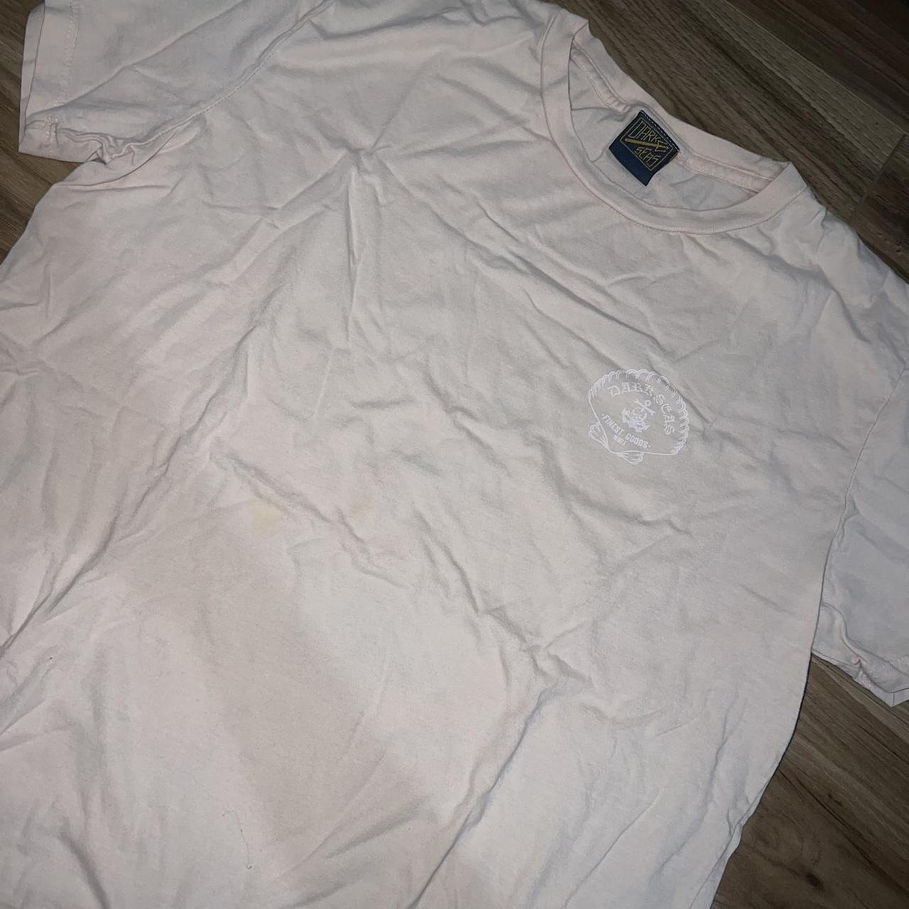 Light pink/nude Dark Seas tee shirt Faint minimal... - Depop