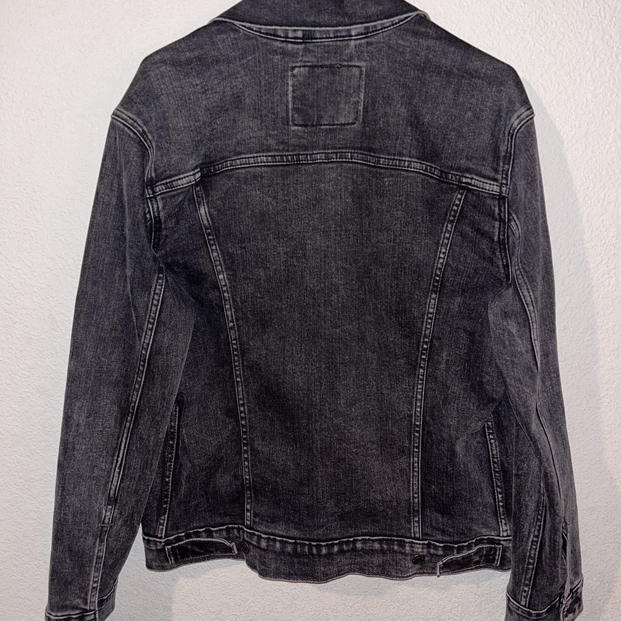 Levi’s washed black denim jacket Size M Only worn a... - Depop