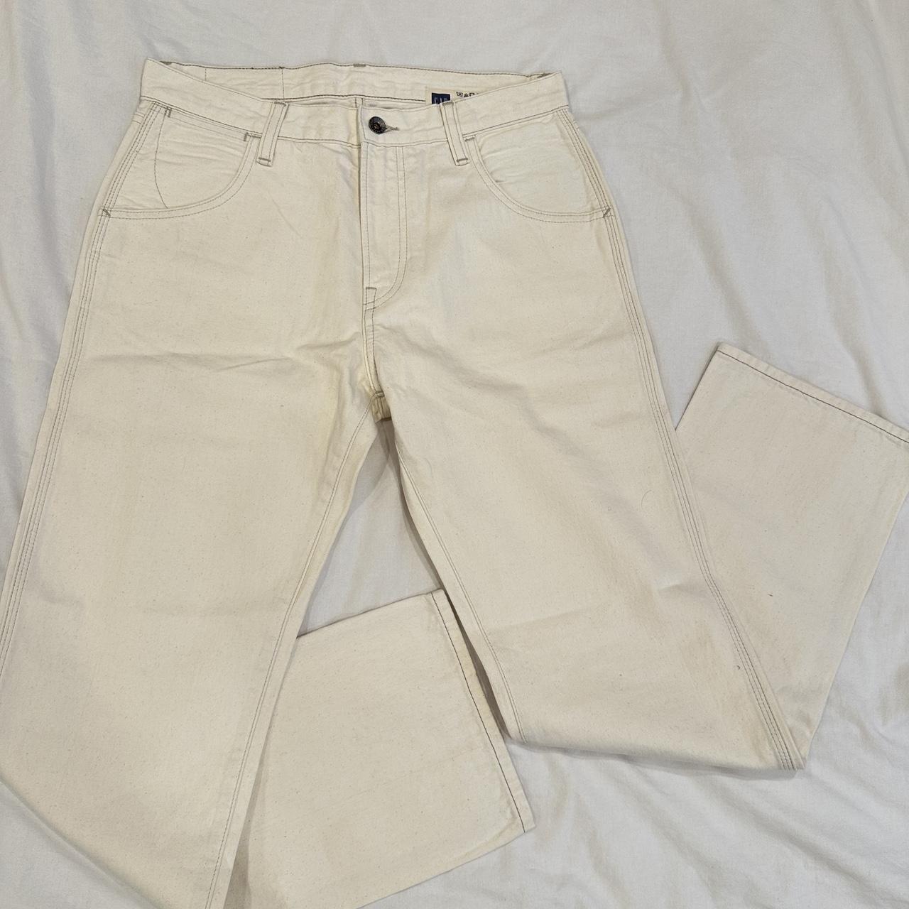 GAP Worker Jeans - vanilla/off white/cream -... - Depop