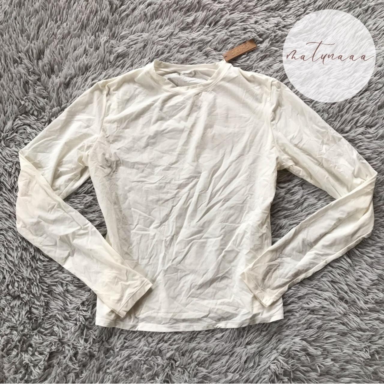 Skims Fits Everybody Long Sleeve T-Shirt in Marble - Depop