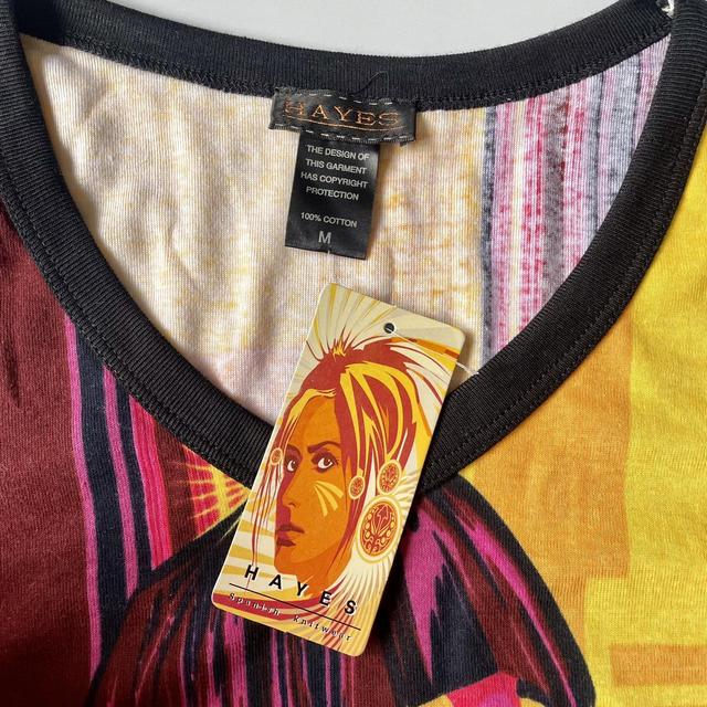 Y2K fun women's face graphic colourful vest top  | Depop
