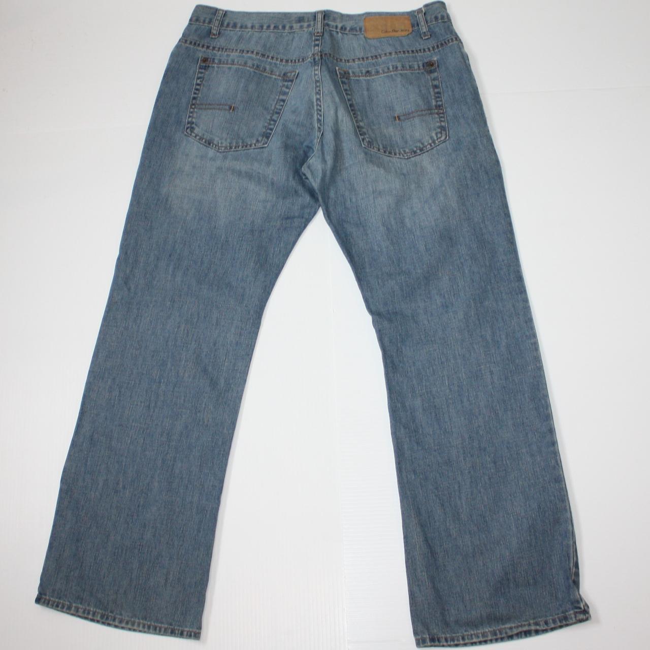 Calvin Klein Jeans Men's Blue Bootcut Pants size W34... - Depop