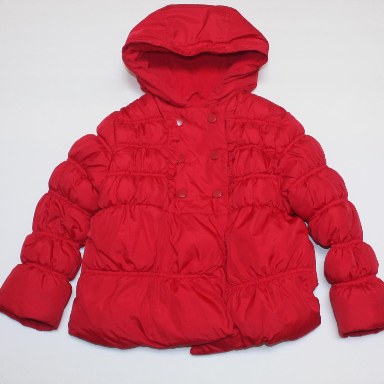 Gymboree Winter Cheer Girl's Red Hooded Puffer Coat... - Depop