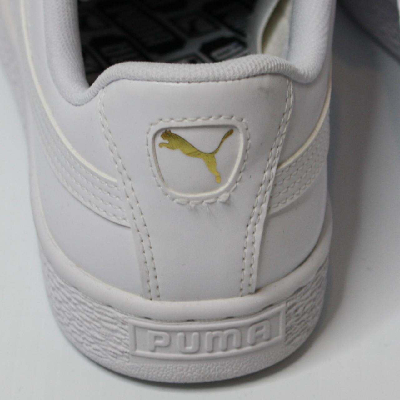 Puma Woman's White Basket Heart Shoes Sneakers size... - Depop