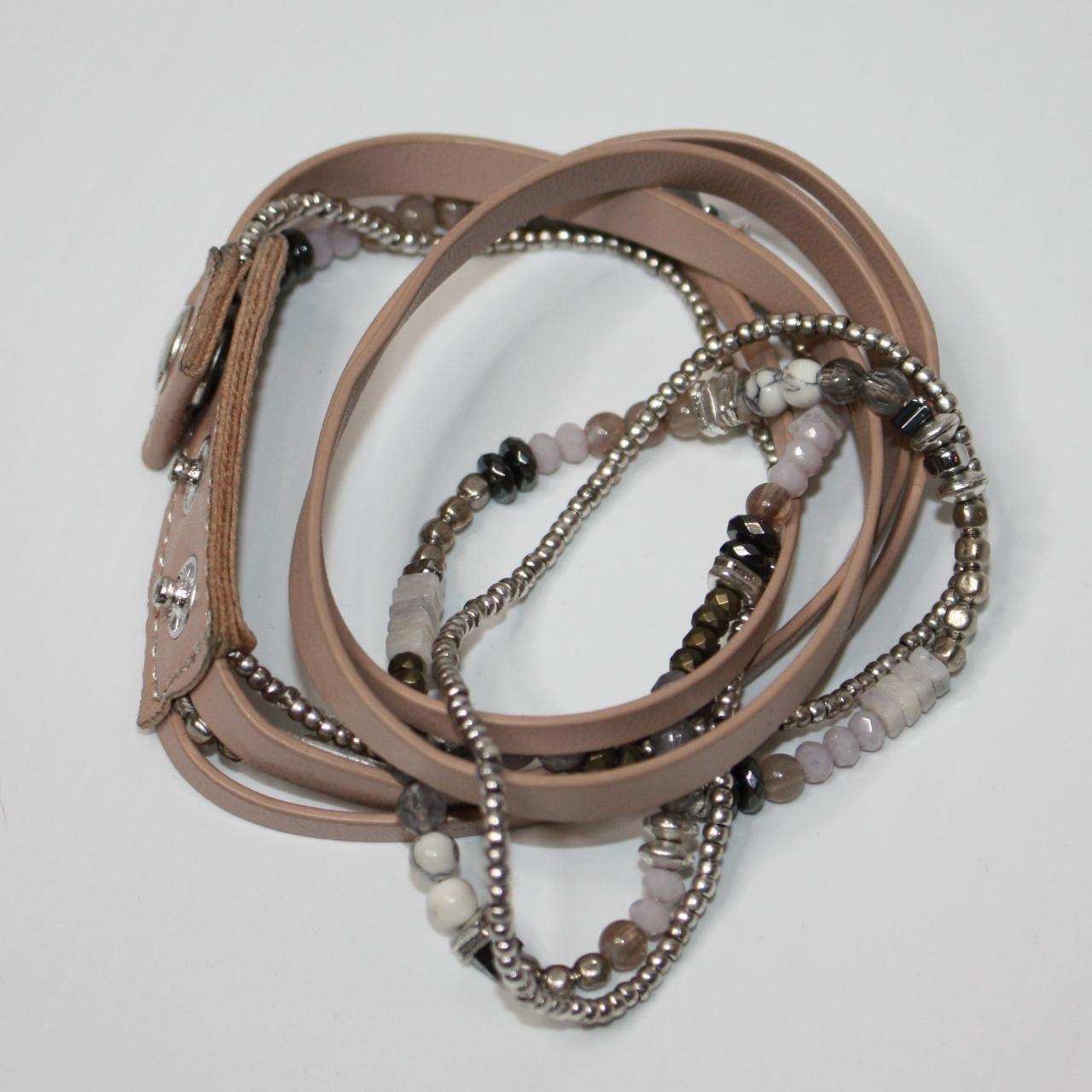 Stella and clearance dot leather bracelet